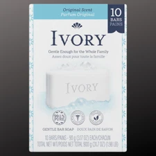 Ivory Gentle Bath Bar Soap, Great for Entire Family 3.17 Ounce (10 Count)