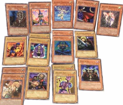 Element Magician 1st Edition White Magical Hat +15 Spellcaster Cards Yu-Gi-Oh!