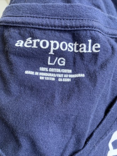 Girls Youth Large Aeropostale V-neck blue short sleeve T-shirt New York - Picture 2 of 4