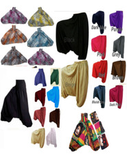 10pc Indian Harem Pants boho Hippie Baggy Rayon Yoga Dance Casual Harem Pants