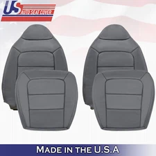 2001 2002 Ford Explorer Sport Trac Driver Passenger Set Leather Seat Cover Gray