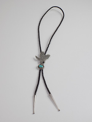 Indianer Schmuck Navajo Brosche Seeadler Turkis Bolo Tie Sterlin American Nativo