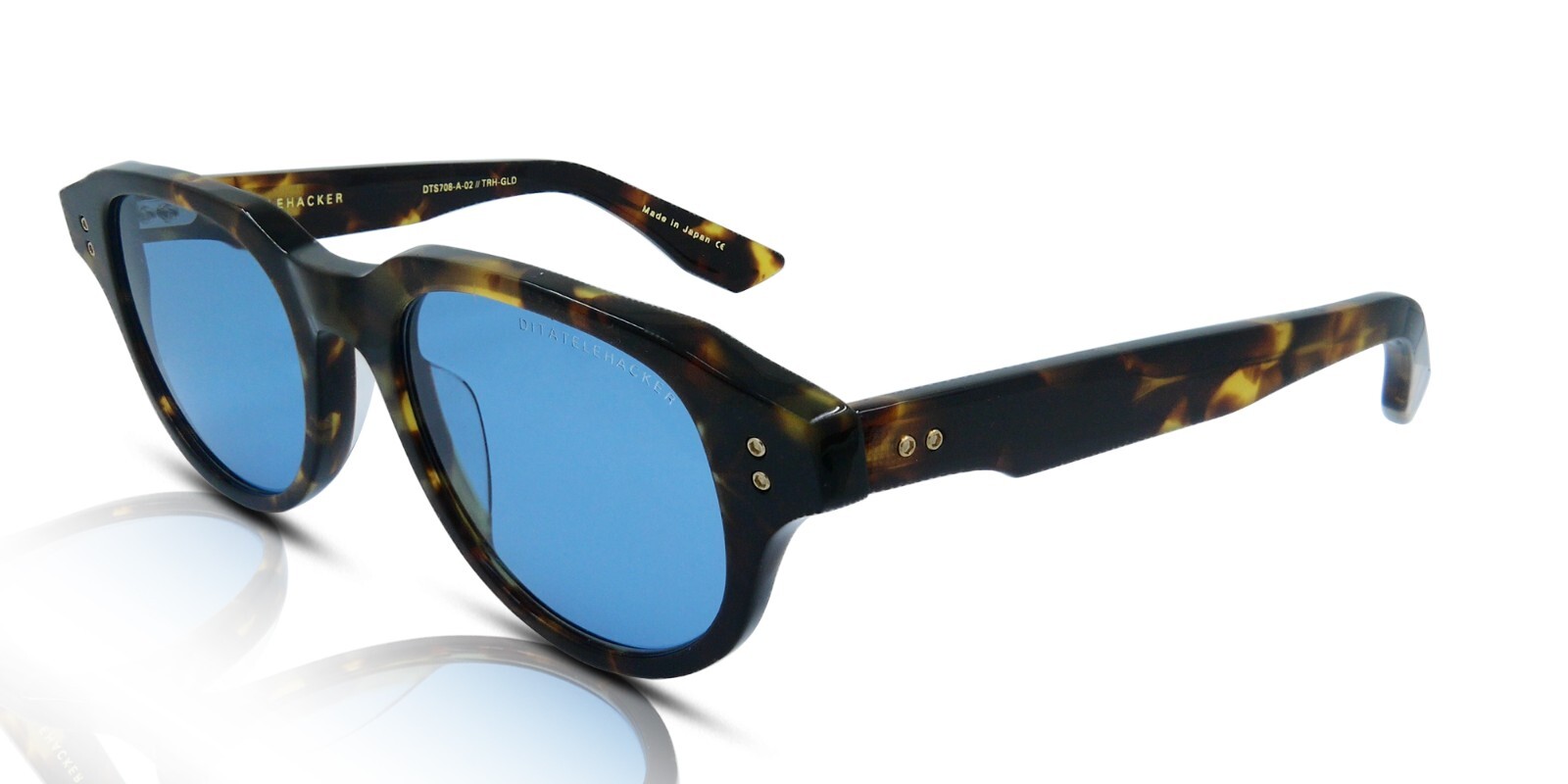 Dita Telehacker DTS708-A-02-A Tortoise Haze/White Gold/Jay Blue Sunglasses