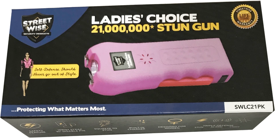 STREETWISE SECURITY PRODUCTS Streetwise Ladies' Choice 21,000,000 Stun Gun Pink + Safety Pin