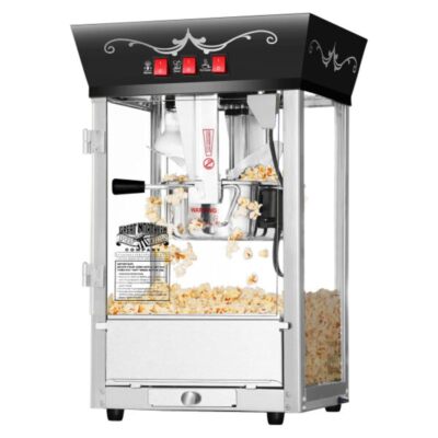 Matinee Popcorn Machine 8oz Popper with Stainless-Steel Black DAMAGED PACKAGING