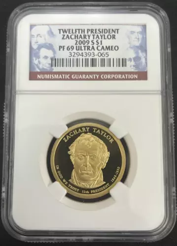 2009-S Twelfth President Zachary Taylor One Dollar NGC PF 69 ULTRA CAMEO