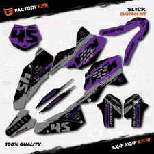 Gray & Purple Slick Racing Graphics Kit fits KTM 07-10 SX Sxf XC 125 250 300 450