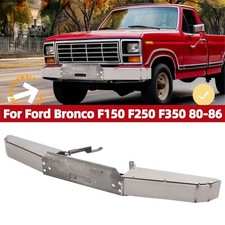 Steel Front Bumper Assembly W Hardware For Ford Bronco F-150 F-250 F-350 80-86