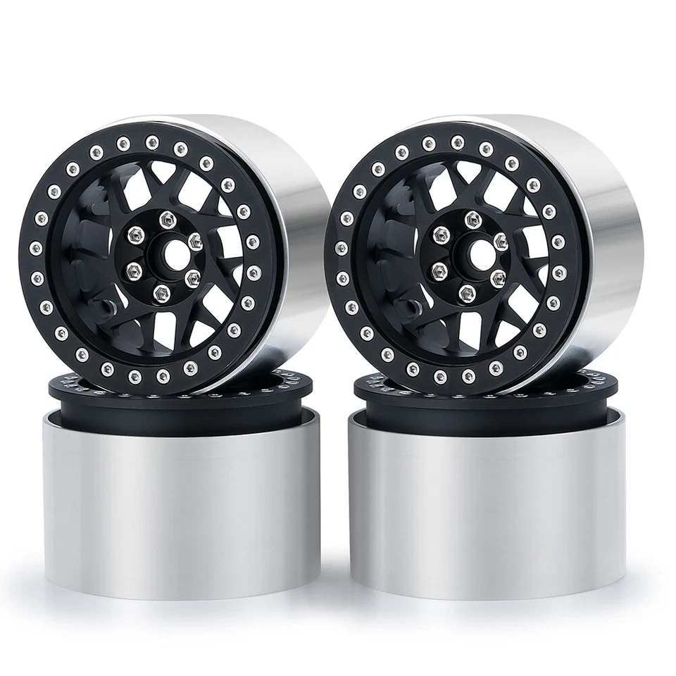2,2" Metall Beadlock Wheels Felgen für 1/10 RC SCX10 90046 TRX-4 D90 Crawler Car - Bild 4 von 4