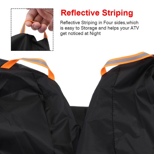 Black Universal ATV Cover Outdoor Waterproof Rain Dust UV Resistant Protection - Picture 3 of 17