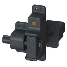 Keystone Self-locking PanicLatch Gate Latch, Black, KPL-P2-BK, Key #123613 - NEW