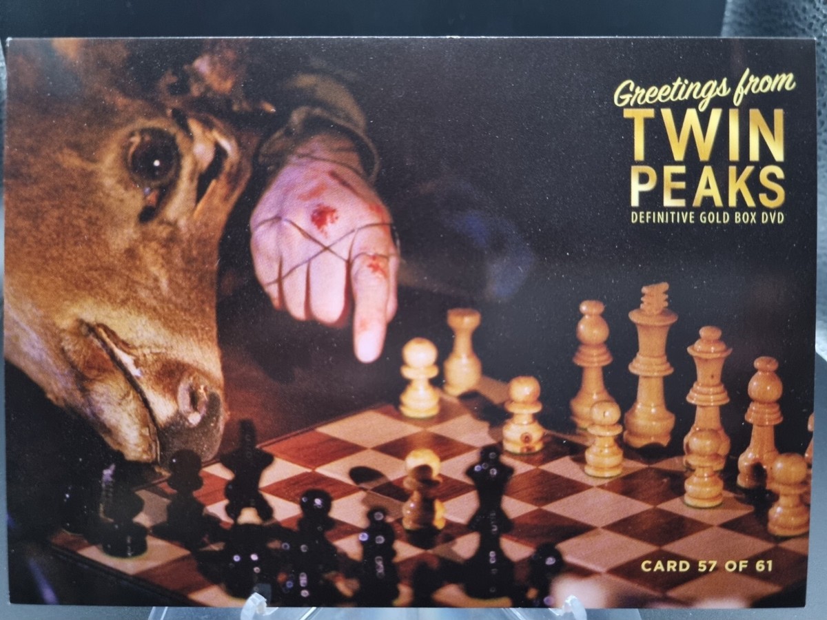 TWIN PEAKS - RARE GOLD BOX DVD POSTCARD No.57 - SURREAL CHESS GAME