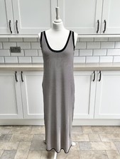 Zara Black And White Fine Knit Midi Dress Size Small