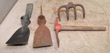 4 garden pick axes cultivator True Temper & more vintage collectible tool lot