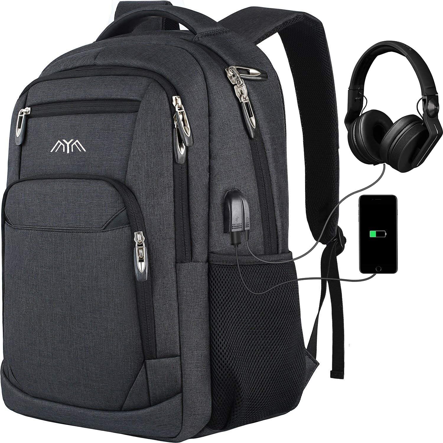 School Backpack for Men Women Teen Boys,Bookbag Laptop Backpack with USB Port...