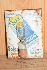 Altes Reklameschild/Imoglas 30er Jahre Belgien,Soleil,Sunlight Waschmittel,Orig.