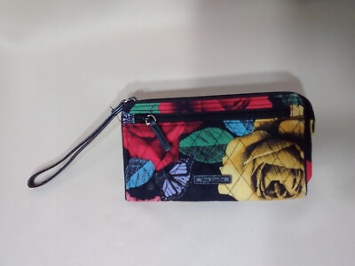 Front Zip VERA BRADLEY FLORAL WRISTLET **Valentine's Day