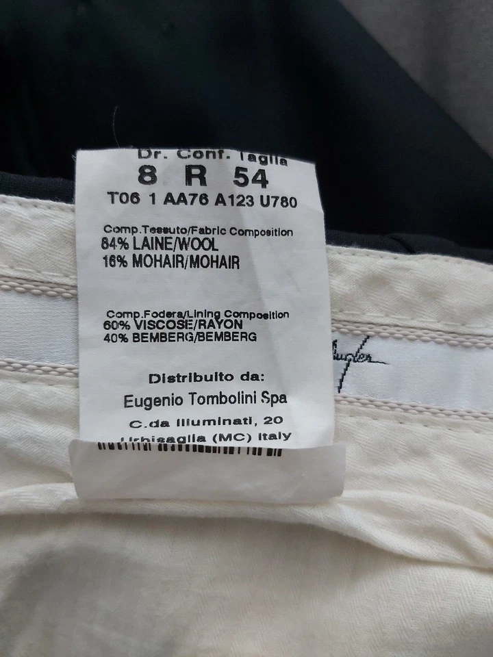 THIERRY MUGLER costume Noir 2 Pièces taille L - Photo 4/4