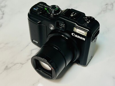 Canon PowerShot G10 14.7MP Digital Camera Black W/ Battery Fast