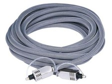 Premium S/PDIF Toslink Digital Optical Fiber Audio Cable Braided Jacket 15ft