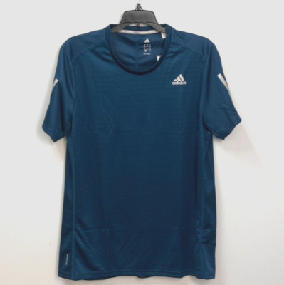 ADIDAS Climacool Blue Running Solid Short Sleeve Running Tee Men