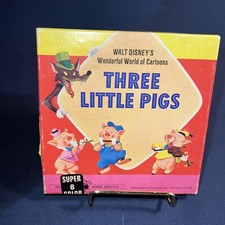 Vintage Walt Disney Three Little Pigs Super 8mm Color Silent Film