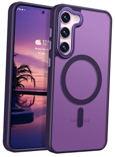 for Samsung Galaxy S23 Case Magnetic, [Compatible with Magsafe] Purple