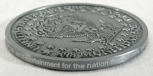 1992 Kummsc Inaugural Challenge Coin 2W2's Air Force Munitions Squadron Nuclear - Picture 5 of 9