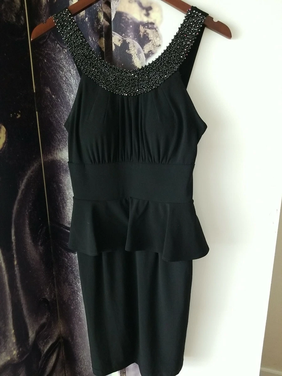 Jackie jon short 2025 sleeve peplum dress