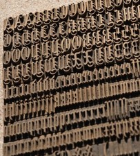 Bookbinding Brass Type set 0.31" embossing gold finishing bookbinder blackletter