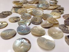 17-20mm Neutral Mother Pear Sea Shell Buttons Fastenings Knitting Sewing Button