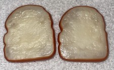Lot Of 2 Plastic Slices Of Bread Pretend Play Fake Food Child  s Toy