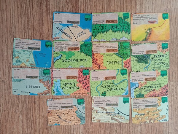 cartas SPELLFIRE mapas de la primera ediccion 1994