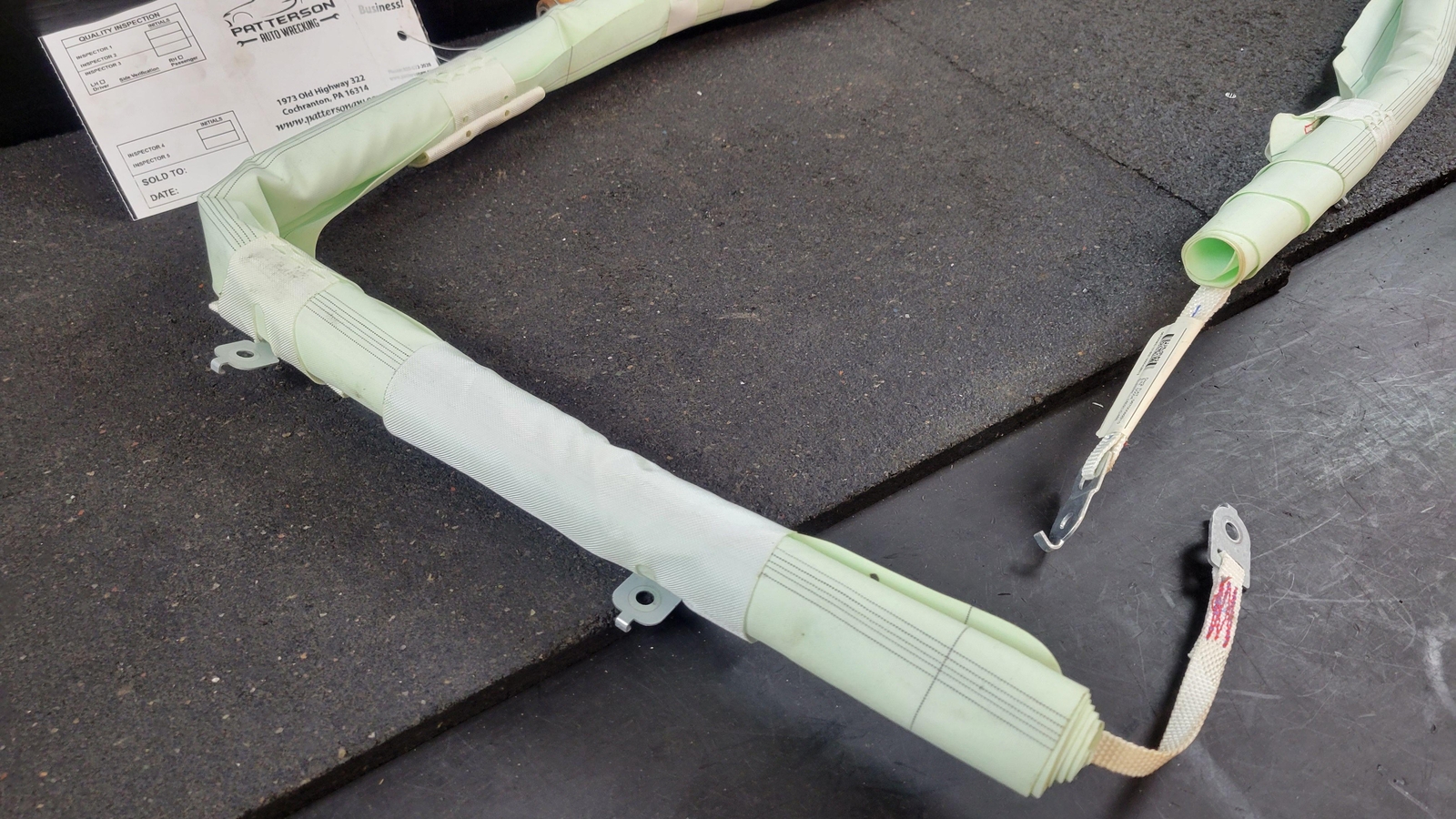 2014 MASERATI GHIBLI DRIVER LEFT ROOF CURTAIN AIR BAG INFLATOR