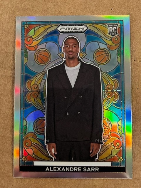 ALEXANDRE SARR Wizards 2024 Panini Prizm Draft Picks STAINED GLASS Case Hit SP
