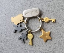 Weight Watchers 7 Motivational Charm Keychain Collectible Milestone Bracelet Set