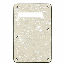 New Backplate Aged Pearl White Stratocaster - 3 Ply - Strat Guitar