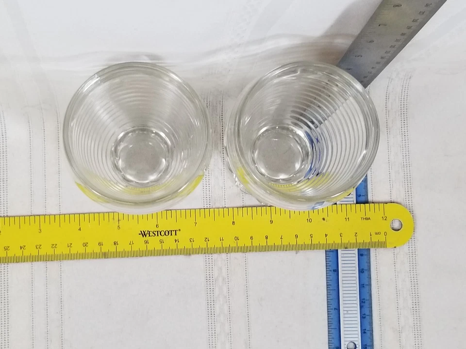 2 VASOS ANCHOR HOCKING MANHATTEN TRANSPARENTE CON PATAS DE BURBUJA 5,5" Foto 2 de 3