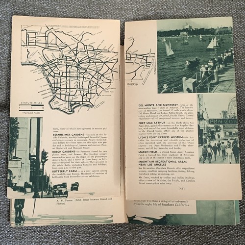 Vintage Booklet California Map 1936 ArtDeco Graphic Hollywood Homes Of The Stars - Picture 5 of 12