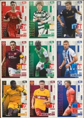 SPFL Match Attax 2023/24 #91 - #180 Pick Choose Livingston Rangers Motherwell