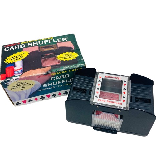 Jobar Deluxe 4-Deck Automatic Card Shuffler Machine Vintage - 第 1/6 張圖片