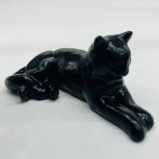1pc Natural Obsidian Quartz Carved Crystal Cat Skull Reiki Healing Decor