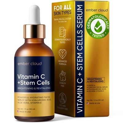 Suero De Vitamina C Con Células Madre 30ml Para La Cara Cuidado Piel Made in USA