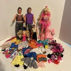 Vintage Mattel Barbie Doll Lot - Includes 5 Dolls And Lots Of Clothes