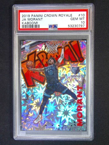 2019 Panini Crown Royale Ja Morant #10 RC Rookie Kaboom Case Hit SSP PSA 10