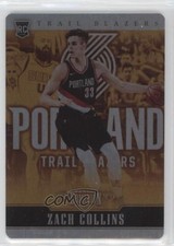 2017-18 Panini Dominion Rookies Gold 7/10 Zach Collins #122 6fs