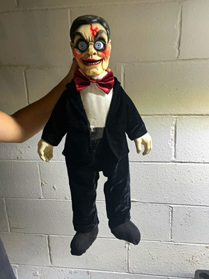 Slappy the Dummy Doll Black Suit Red Bow Tie Gothic Horror Halloween