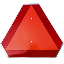 Slow Moving Vehicle Sign 14x16 Aluminum Reflective Triangle Golf Cart UTV Safety