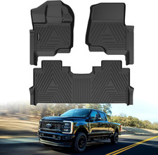 All Weather Floor Mats for 2017-2026 Ford F250/F350/F450 Supercrew Cab with Rear