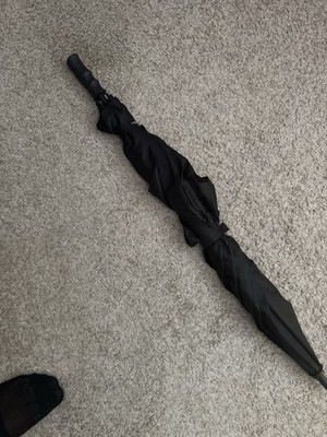totes Men's Compact/Folding Umbrella - Black Solid Pattern Folding Umbrella